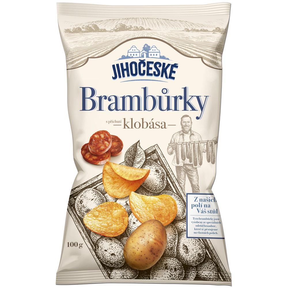 Jihočeské brambůrky - s příchutí klobasa
