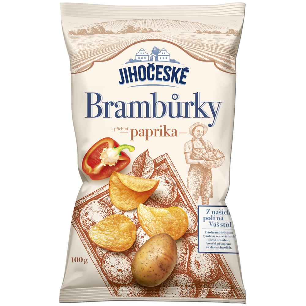 Jihočeské brambůrky - s příchutí paprika